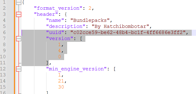 screenshot of manifest.json
