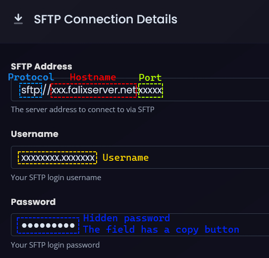 SFTP Details